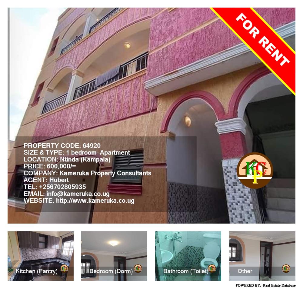 1 bedroom Apartment  for rent in Ntinda Kampala Uganda, code: 64920