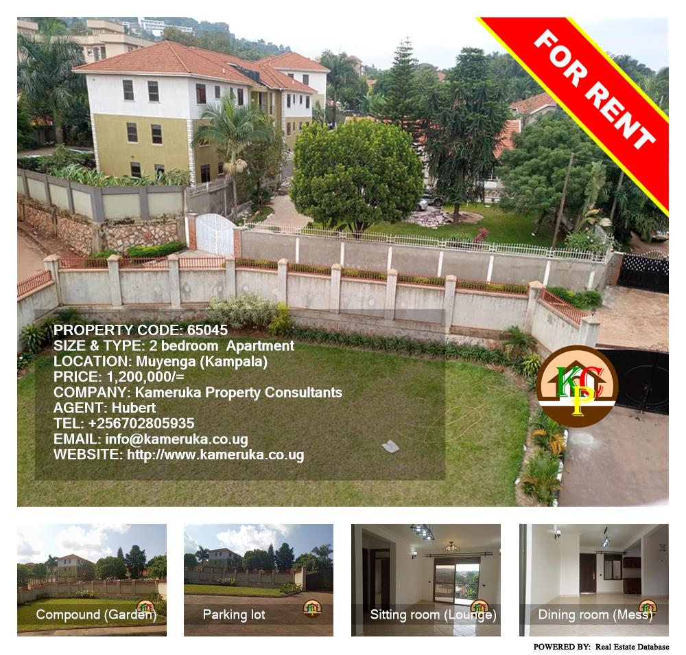 2 bedroom Apartment  for rent in Muyenga Kampala Uganda, code: 65045
