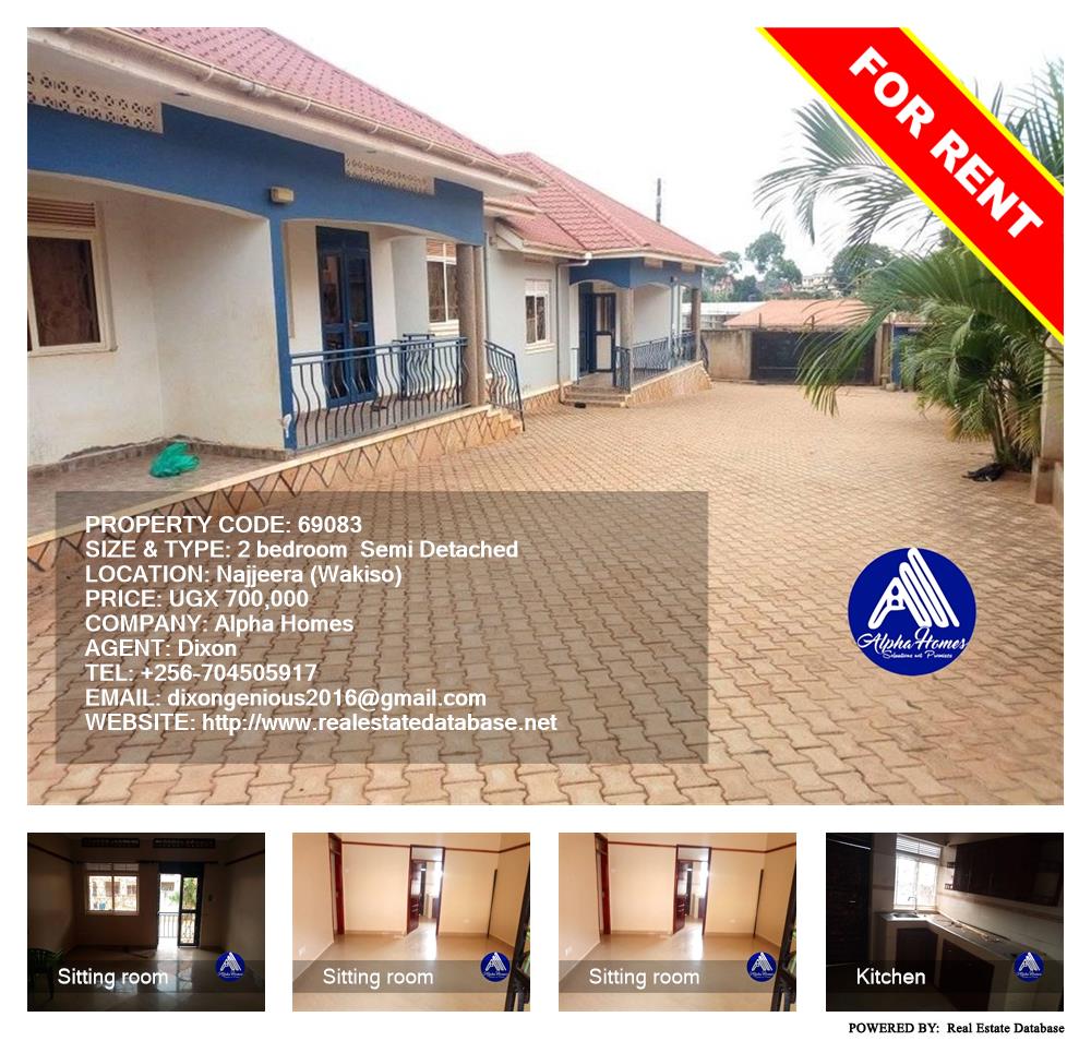2 bedroom Semi Detached  for rent in Najjera Wakiso Uganda, code: 69083