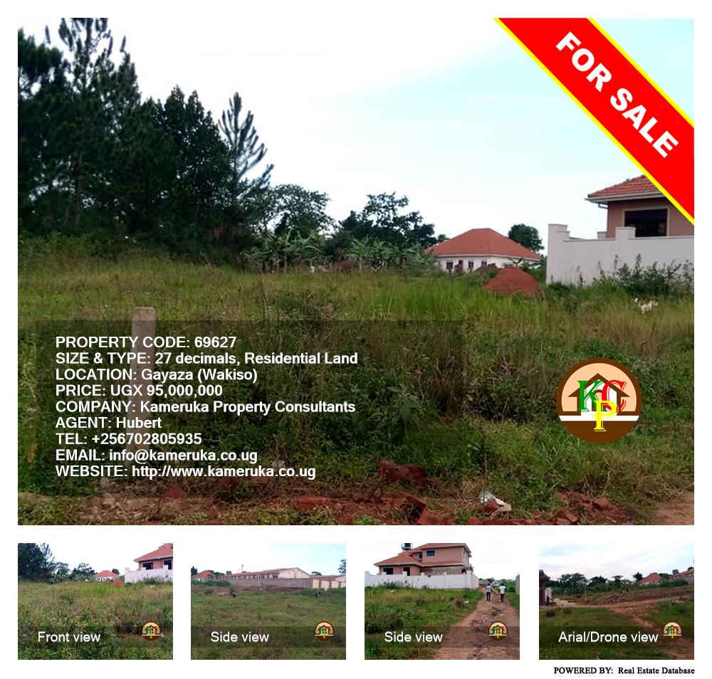 Residential Land  for sale in Gayaza Wakiso Uganda, code: 69627