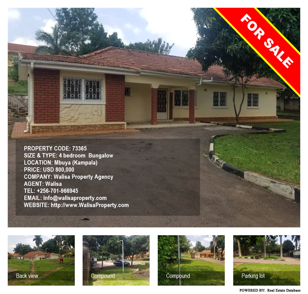 4 bedroom Bungalow  for sale in Mbuya Kampala Uganda, code: 73365