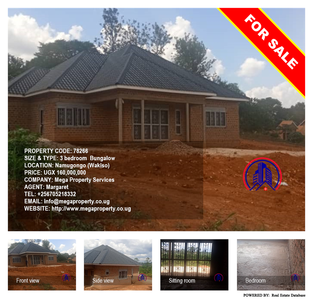 3 bedroom Bungalow  for sale in Namugongo Wakiso Uganda, code: 78266