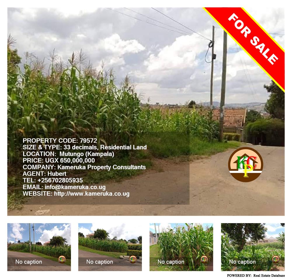Residential Land  for sale in Mutungo Kampala Uganda, code: 79572
