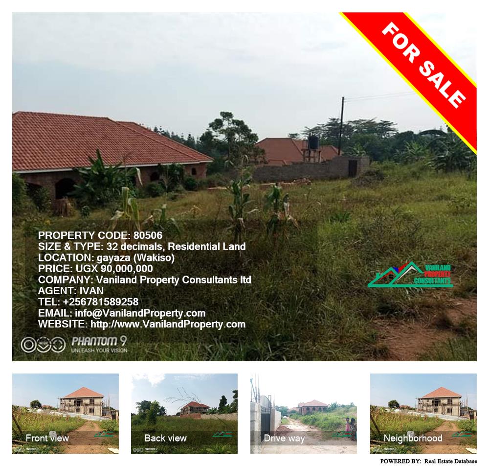 Residential Land  for sale in Gayaza Wakiso Uganda, code: 80506