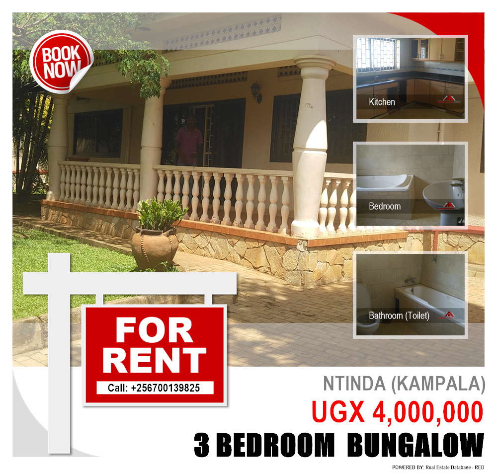 3 bedroom Bungalow  for rent in Ntinda Kampala Uganda, code: 81133