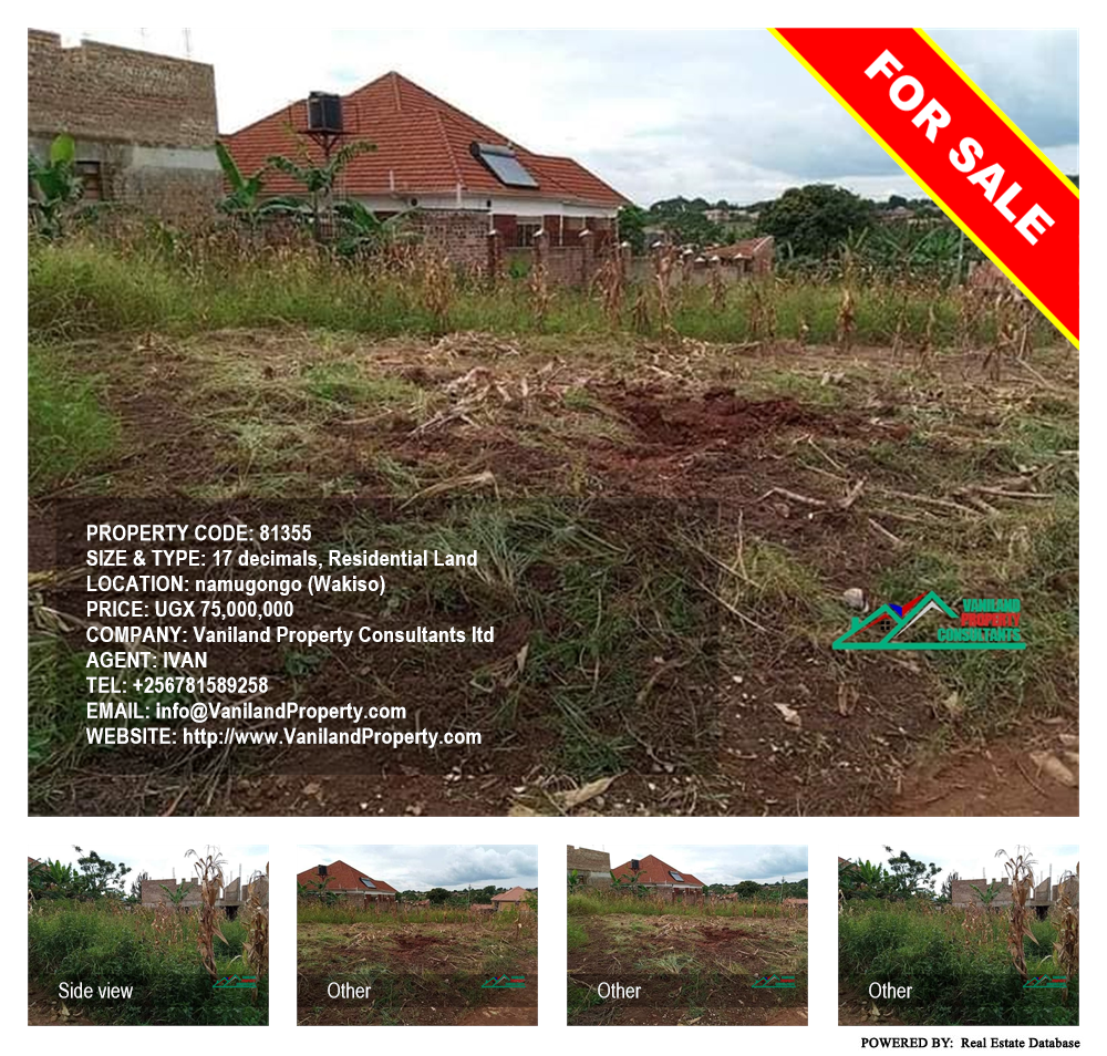 Residential Land  for sale in Namugongo Wakiso Uganda, code: 81355