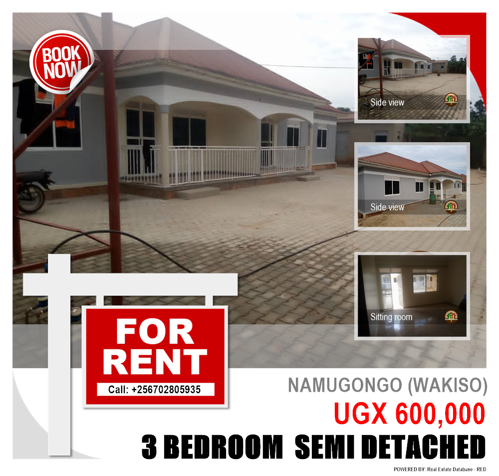 3 bedroom Semi Detached  for rent in Namugongo Wakiso Uganda, code: 81635