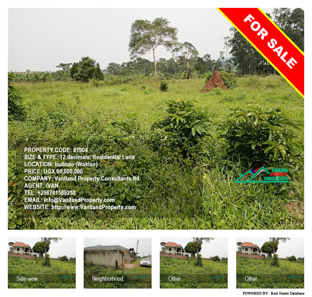 Residential Land  for sale in Bulindo Wakiso Uganda, code: 81904