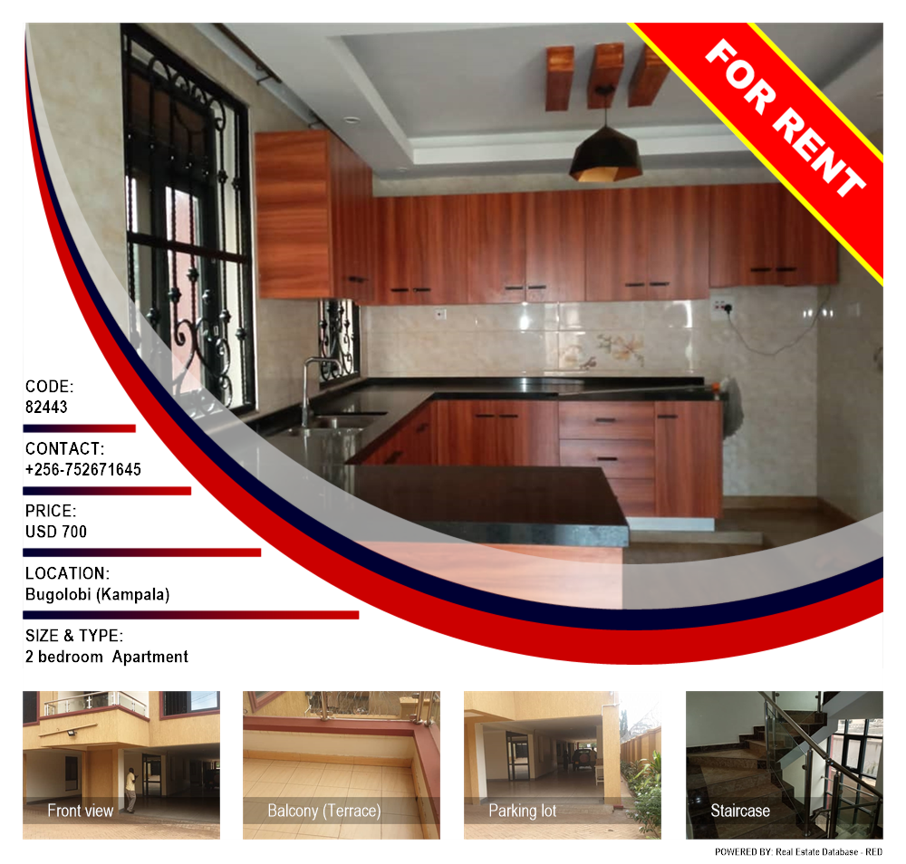 2 bedroom Apartment  for rent in Bugoloobi Kampala Uganda, code: 82443