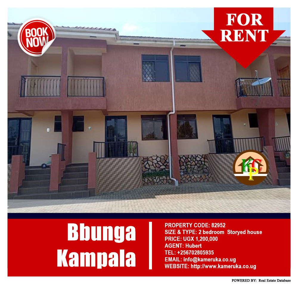 2 bedroom Storeyed house  for rent in Bbunga Kampala Uganda, code: 82952