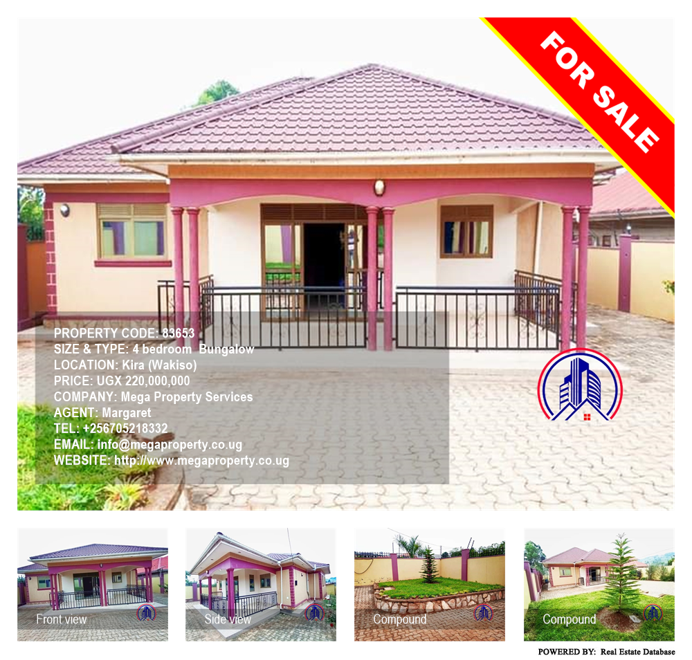 4 bedroom Bungalow  for sale in Kira Wakiso Uganda, code: 83653