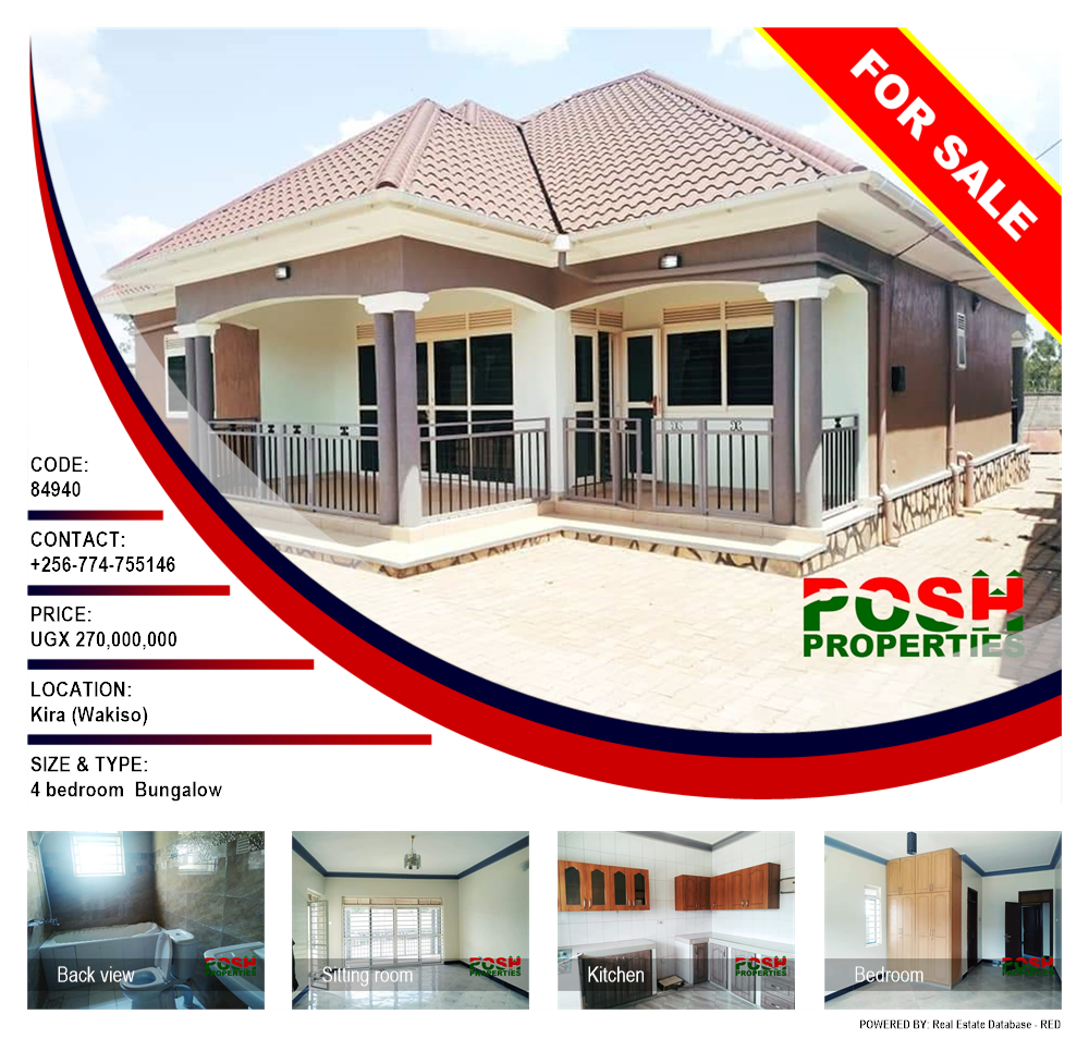 4 bedroom Bungalow  for sale in Kira Wakiso Uganda, code: 84940