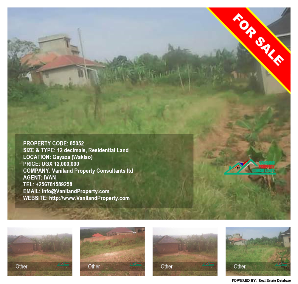 Residential Land  for sale in Gayaza Wakiso Uganda, code: 85052