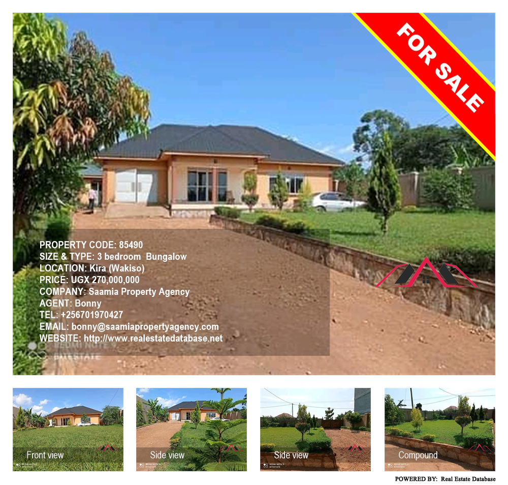 3 bedroom Bungalow  for sale in Kira Wakiso Uganda, code: 85490