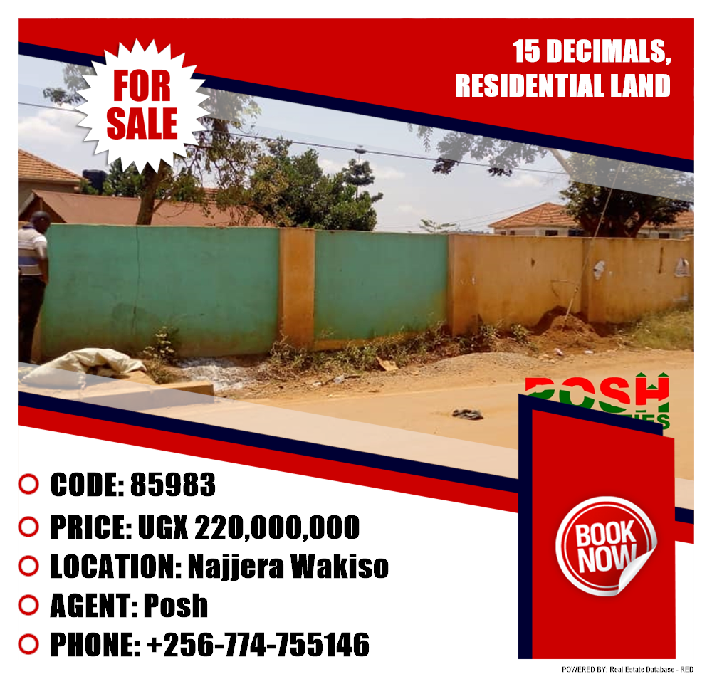 Residential Land  for sale in Najjera Wakiso Uganda, code: 85983