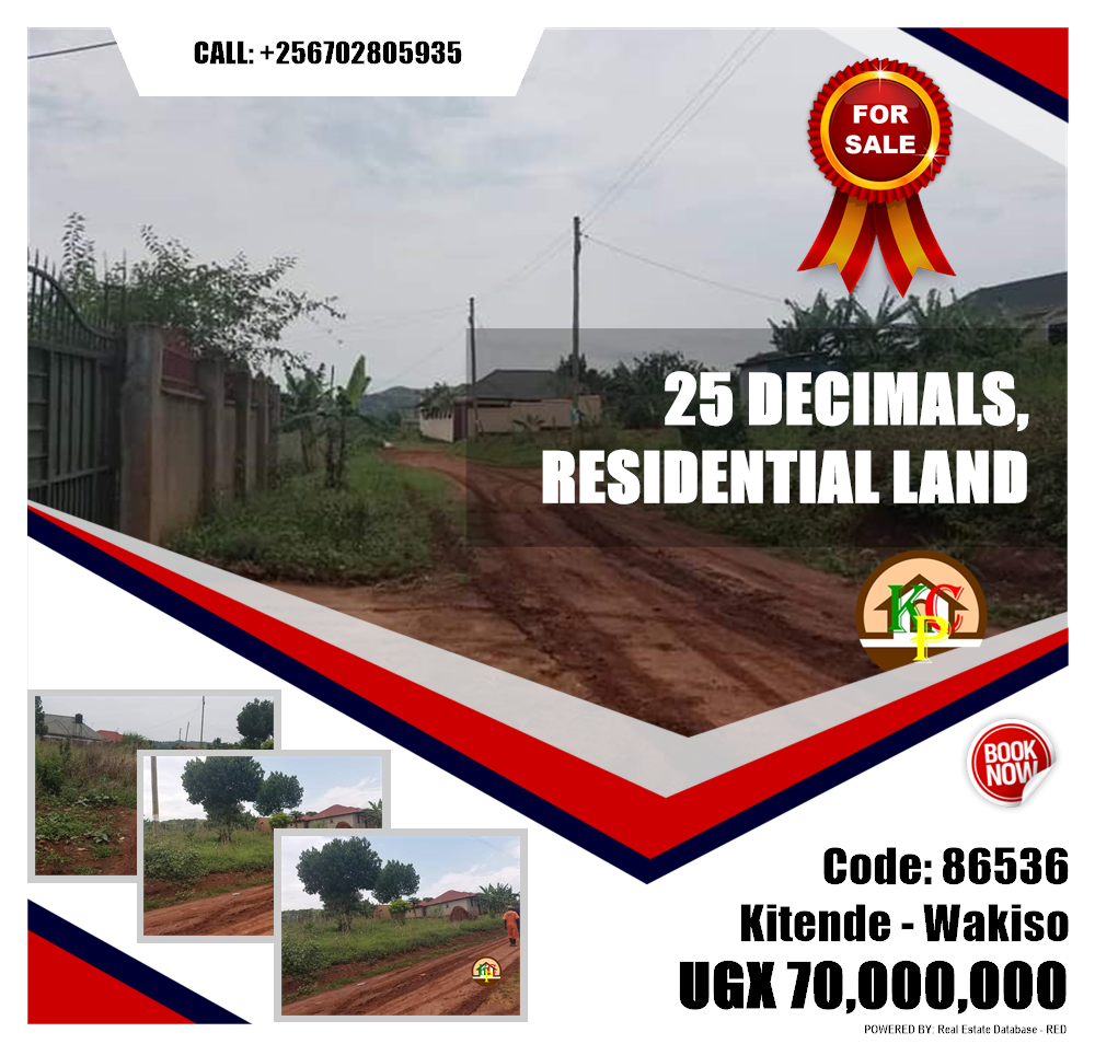 Residential Land  for sale in Kitende Wakiso Uganda, code: 86536