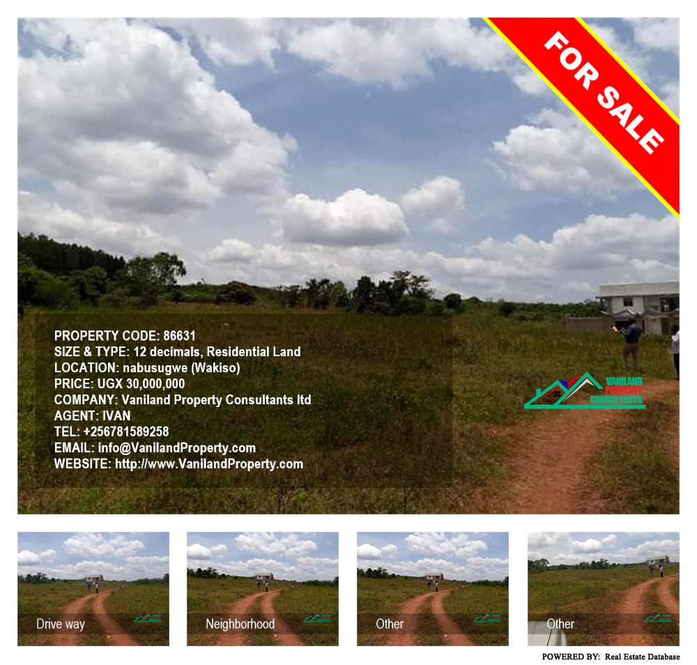 Residential Land  for sale in Nabusugwe Wakiso Uganda, code: 86631