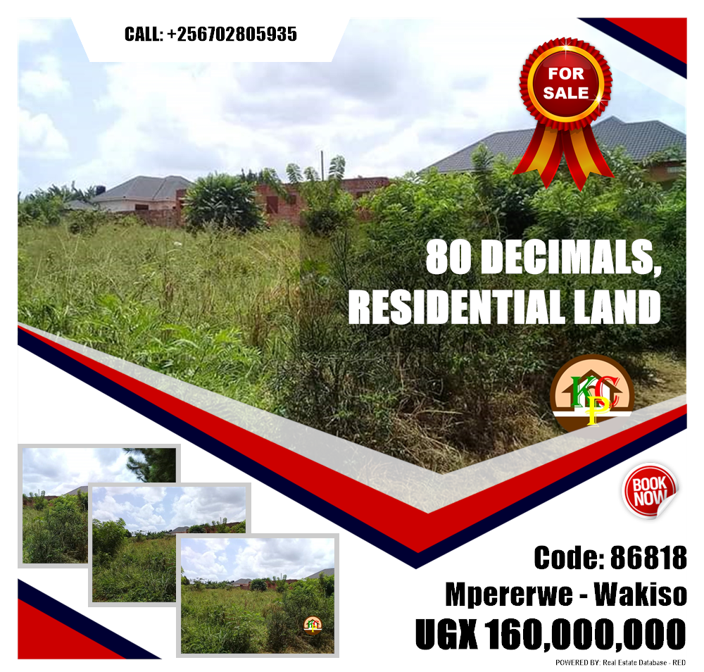 Residential Land  for sale in Mpererwe Wakiso Uganda, code: 86818