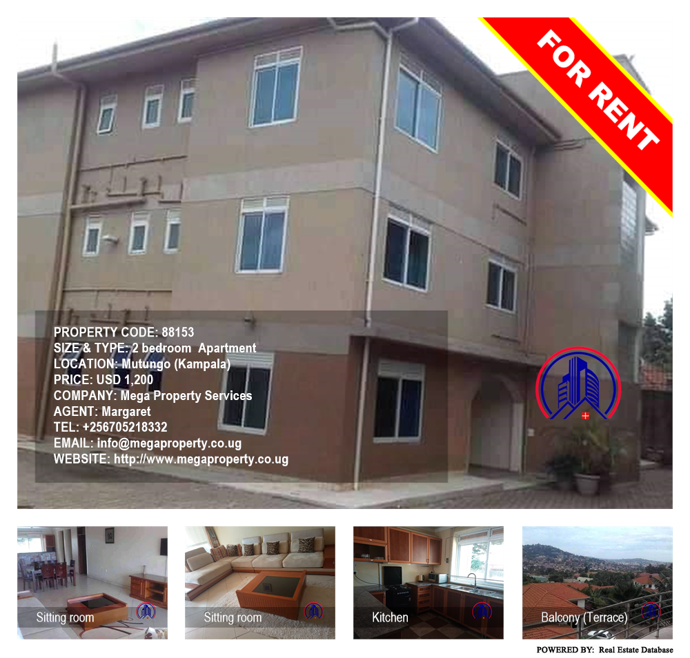 2 bedroom Apartment  for rent in Mutungo Kampala Uganda, code: 88153