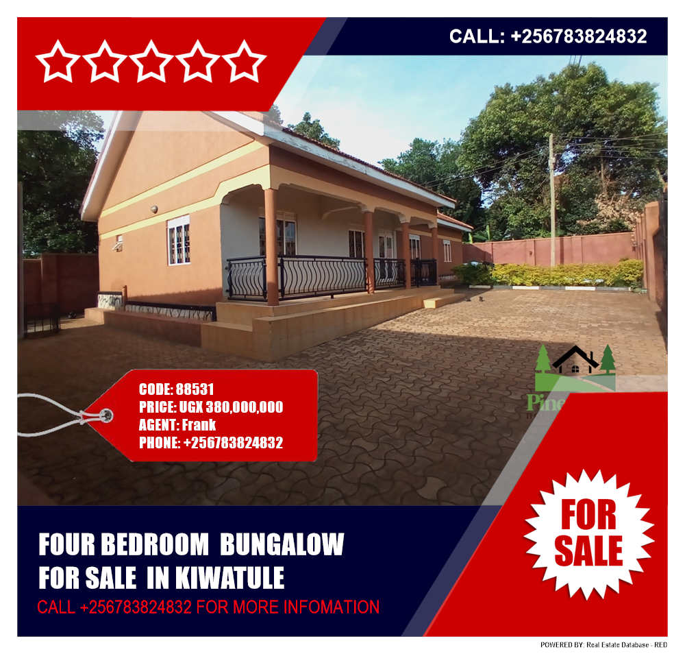 4 bedroom Bungalow  for sale in Kiwaatule Kampala Uganda, code: 88531