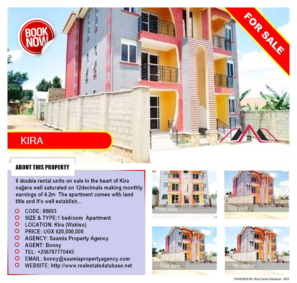 1 bedroom Apartment  for sale in Kira Wakiso Uganda, code: 88693