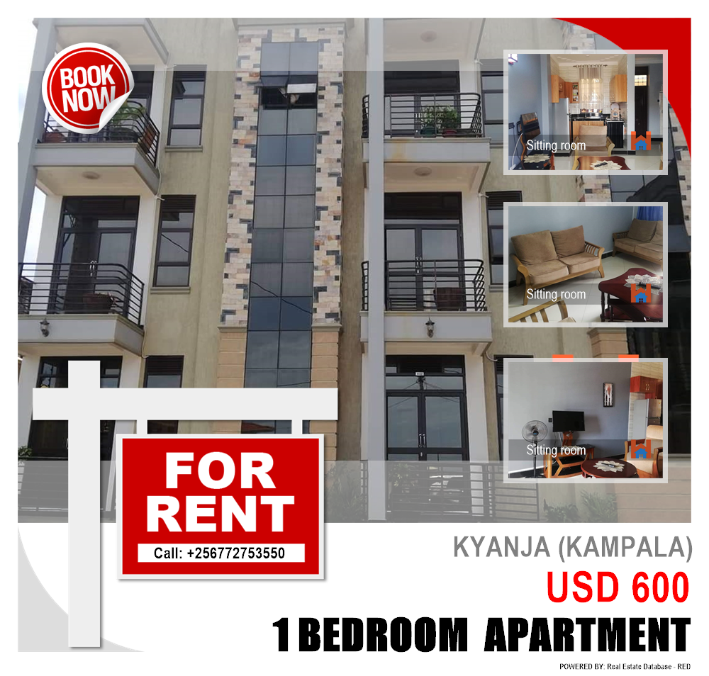 1 bedroom Apartment  for rent in Kyanja Kampala Uganda, code: 89648