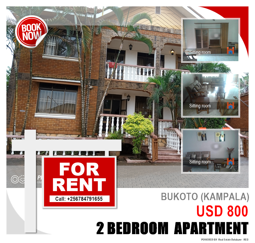 2 bedroom Apartment  for rent in Bukoto Kampala Uganda, code: 89814