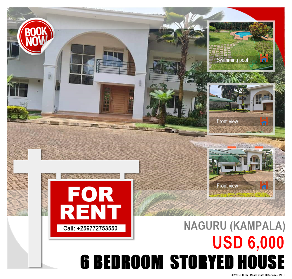 6 bedroom Storeyed house  for rent in Naguru Kampala Uganda, code: 90187