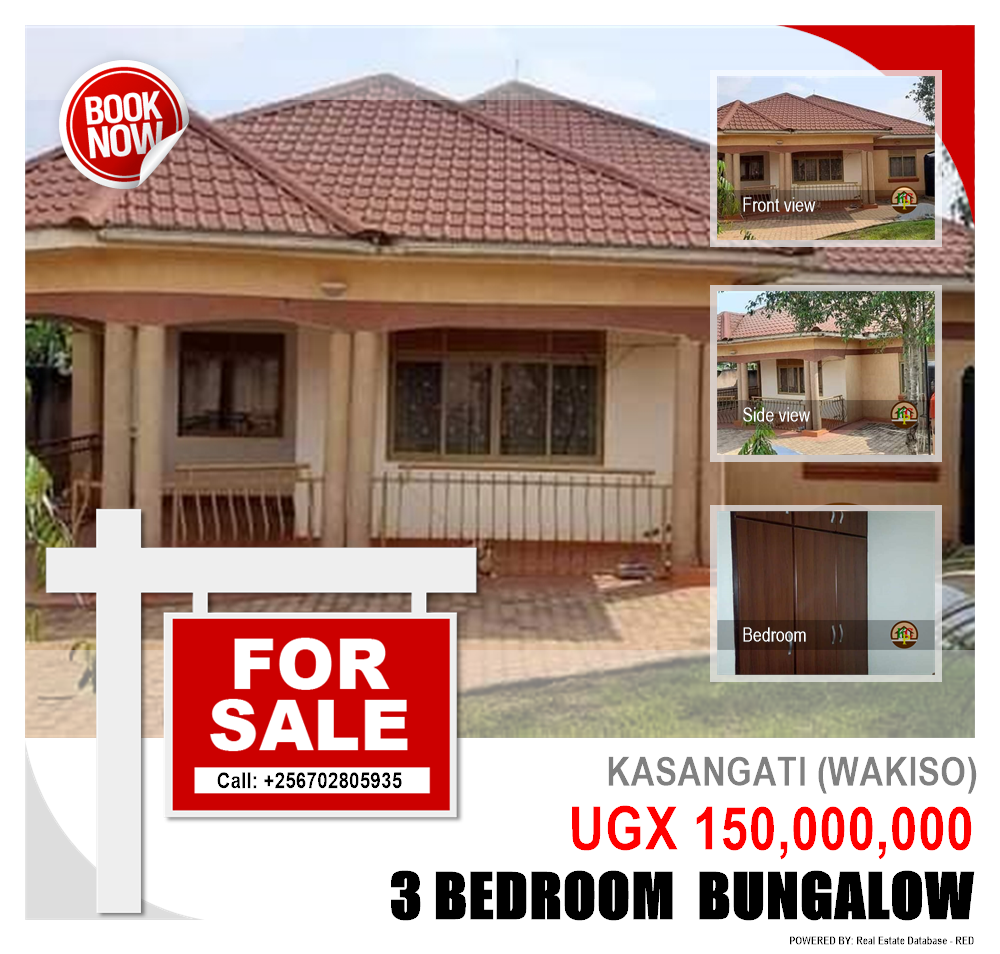 3 bedroom Bungalow  for sale in Kasangati Wakiso Uganda, code: 90703
