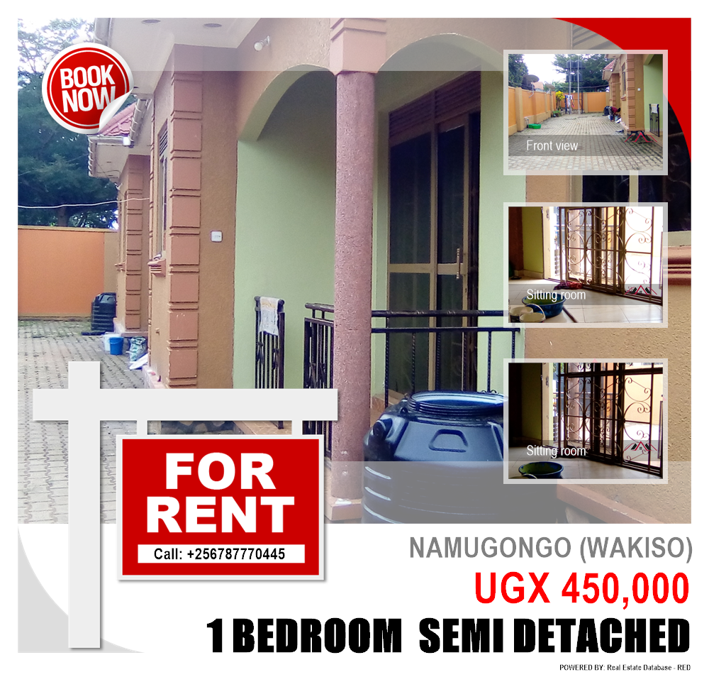 1 bedroom Semi Detached  for rent in Namugongo Wakiso Uganda, code: 91211