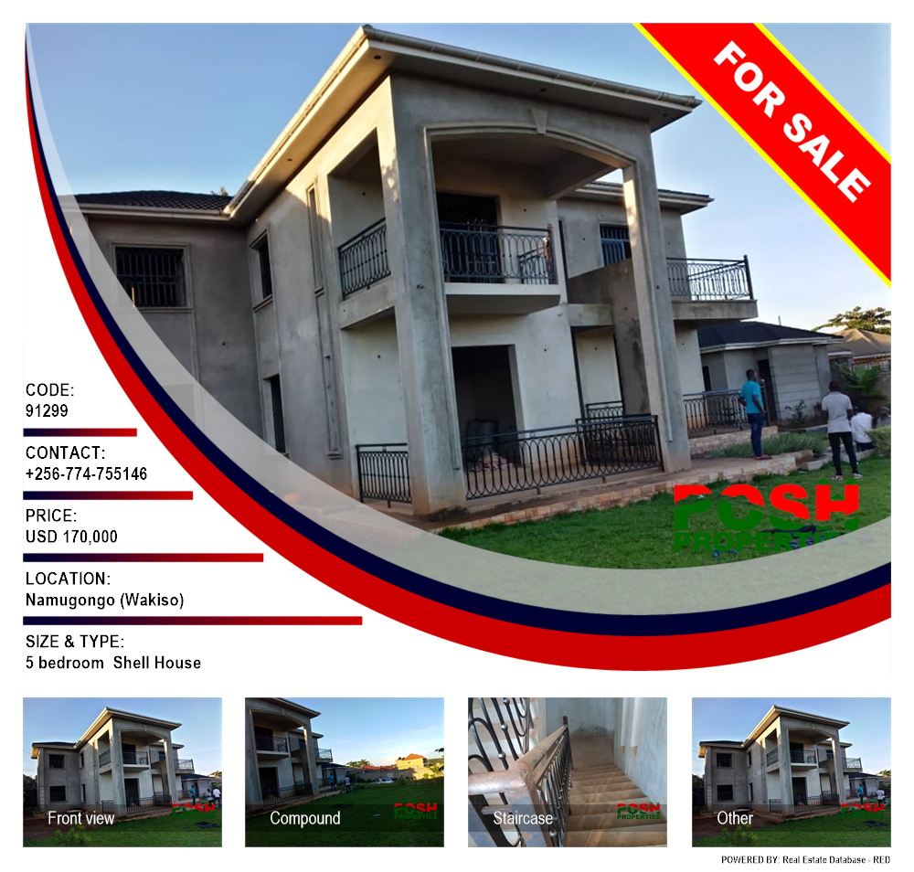 5 bedroom Shell House  for sale in Namugongo Wakiso Uganda, code: 91299