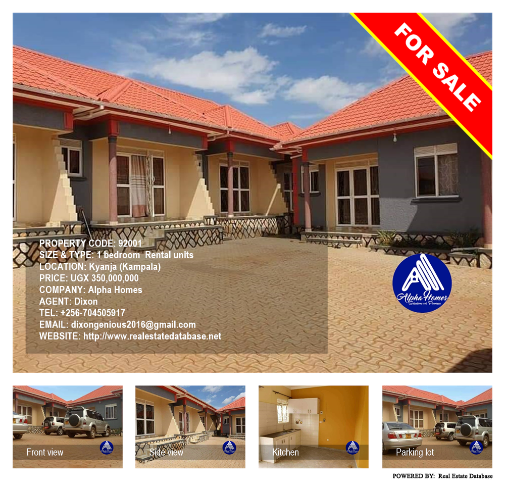 1 bedroom Rental units  for sale in Kyanja Kampala Uganda, code: 92001