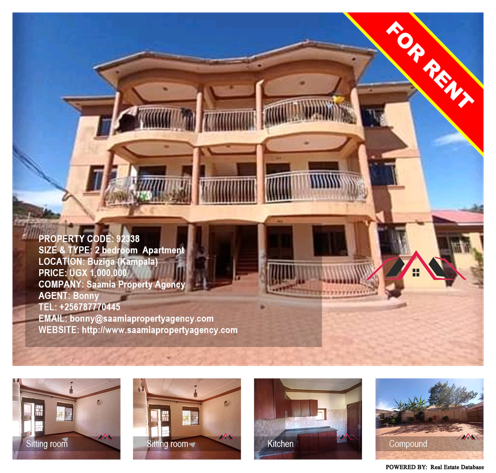 2 bedroom Apartment  for rent in Buziga Kampala Uganda, code: 92338