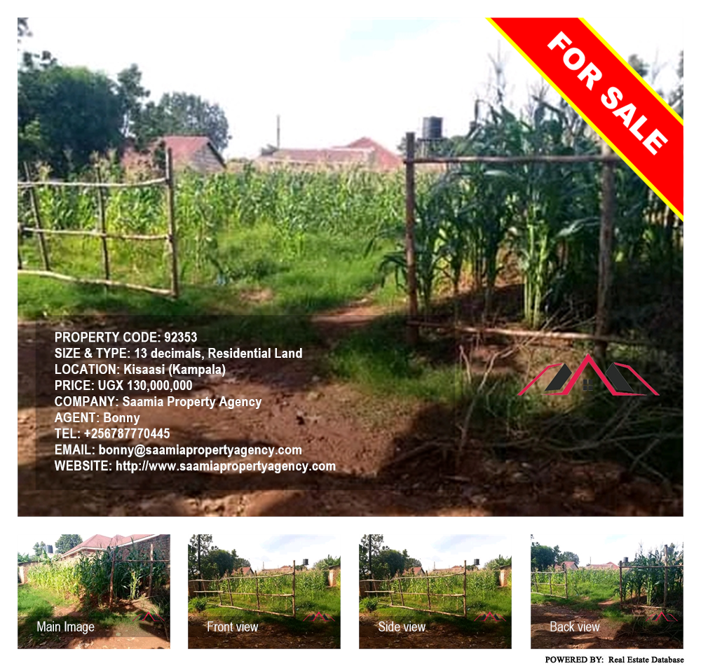 Residential Land  for sale in Kisaasi Kampala Uganda, code: 92353