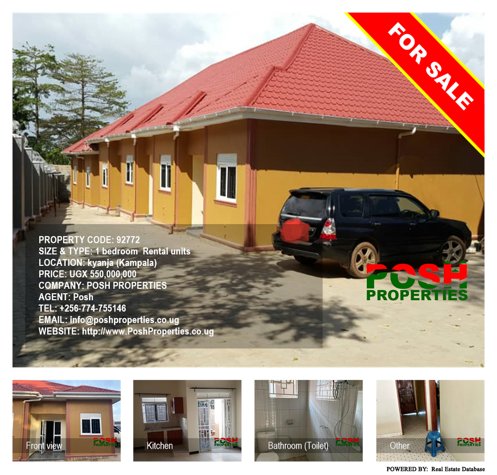 1 bedroom Rental units  for sale in Kyanja Kampala Uganda, code: 92772