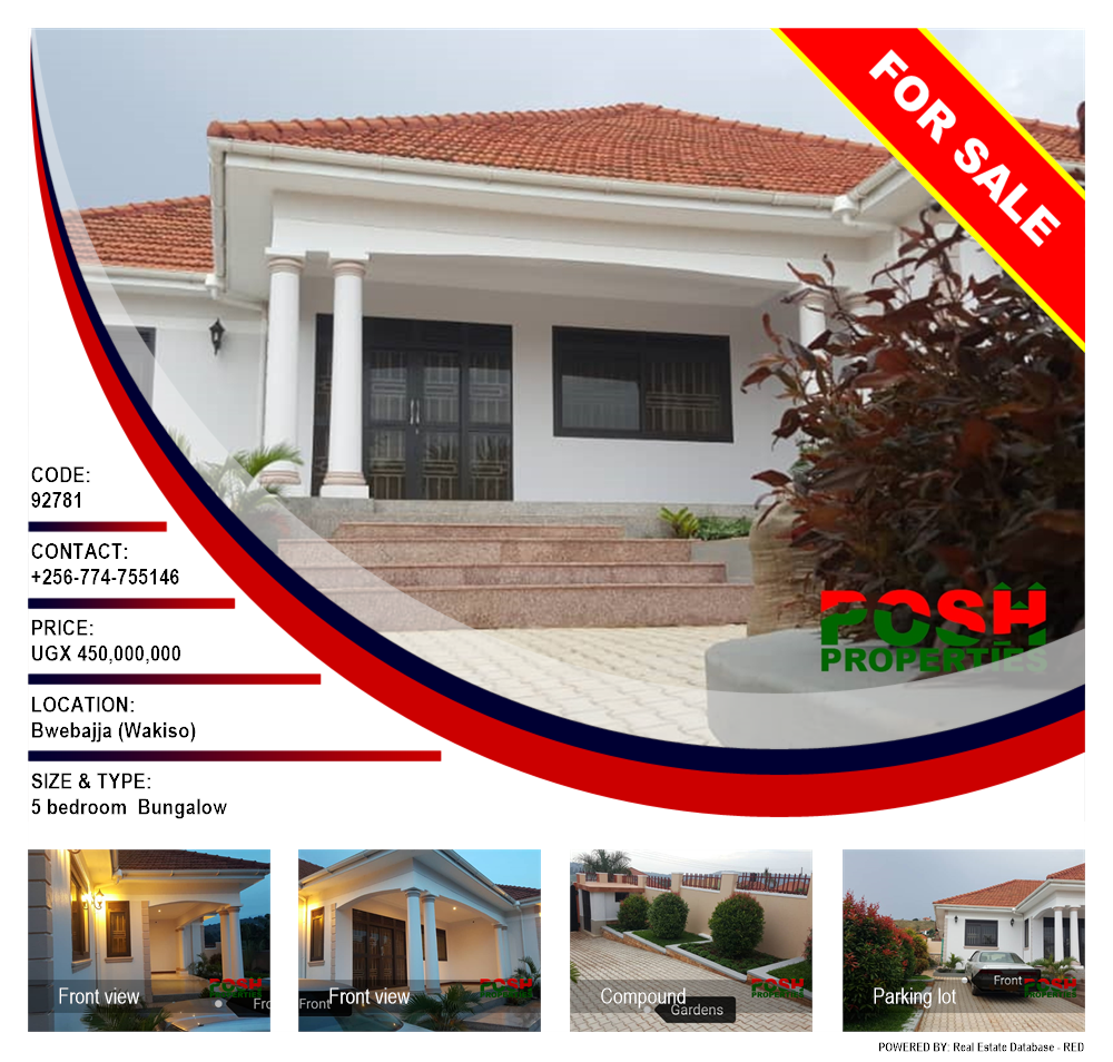 5 bedroom Bungalow  for sale in Bwebajja Wakiso Uganda, code: 92781