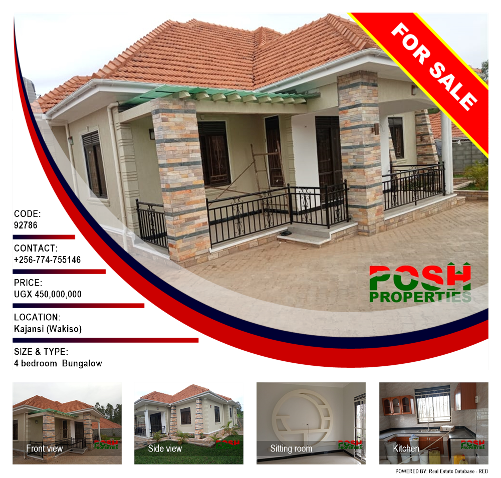 4 bedroom Bungalow  for sale in Kajjansi Wakiso Uganda, code: 92786