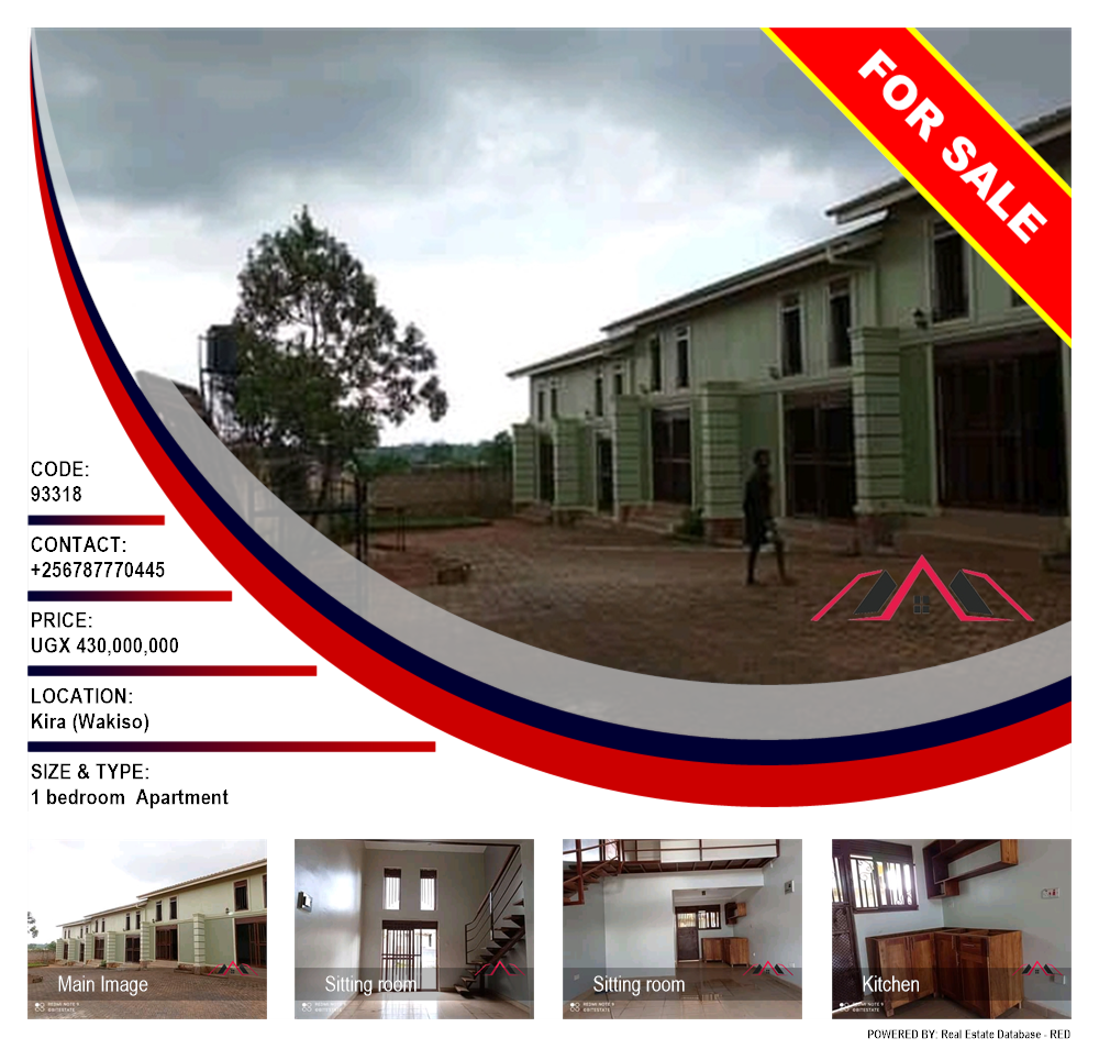 1 bedroom Apartment  for sale in Kira Wakiso Uganda, code: 93318