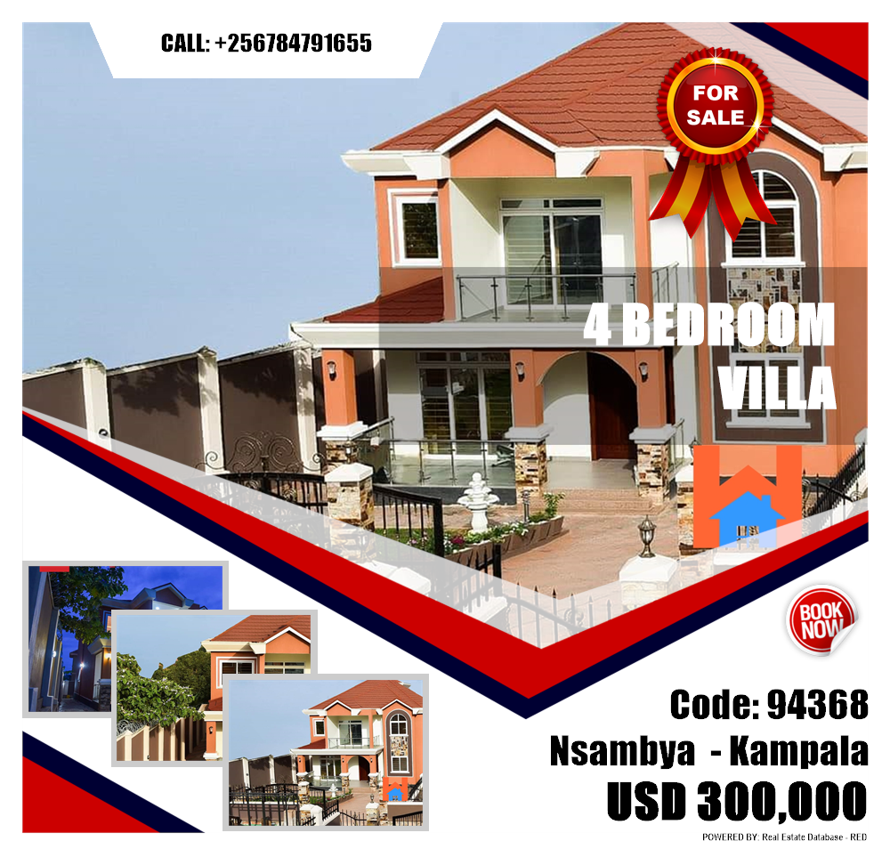 4 bedroom Villa  for sale in Nsambya Kampala Uganda, code: 94368