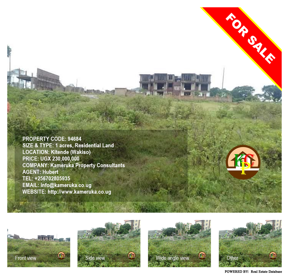 Residential Land  for sale in Kitende Wakiso Uganda, code: 94684