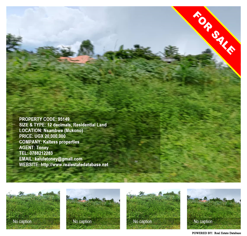 Residential Land  for sale in Nsambwe Mukono Uganda, code: 95149