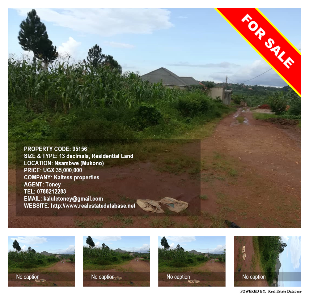 Residential Land  for sale in Nsambwe Mukono Uganda, code: 95156