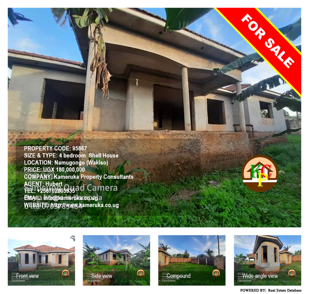 4 bedroom Shell House  for sale in Namugongo Wakiso Uganda, code: 95867