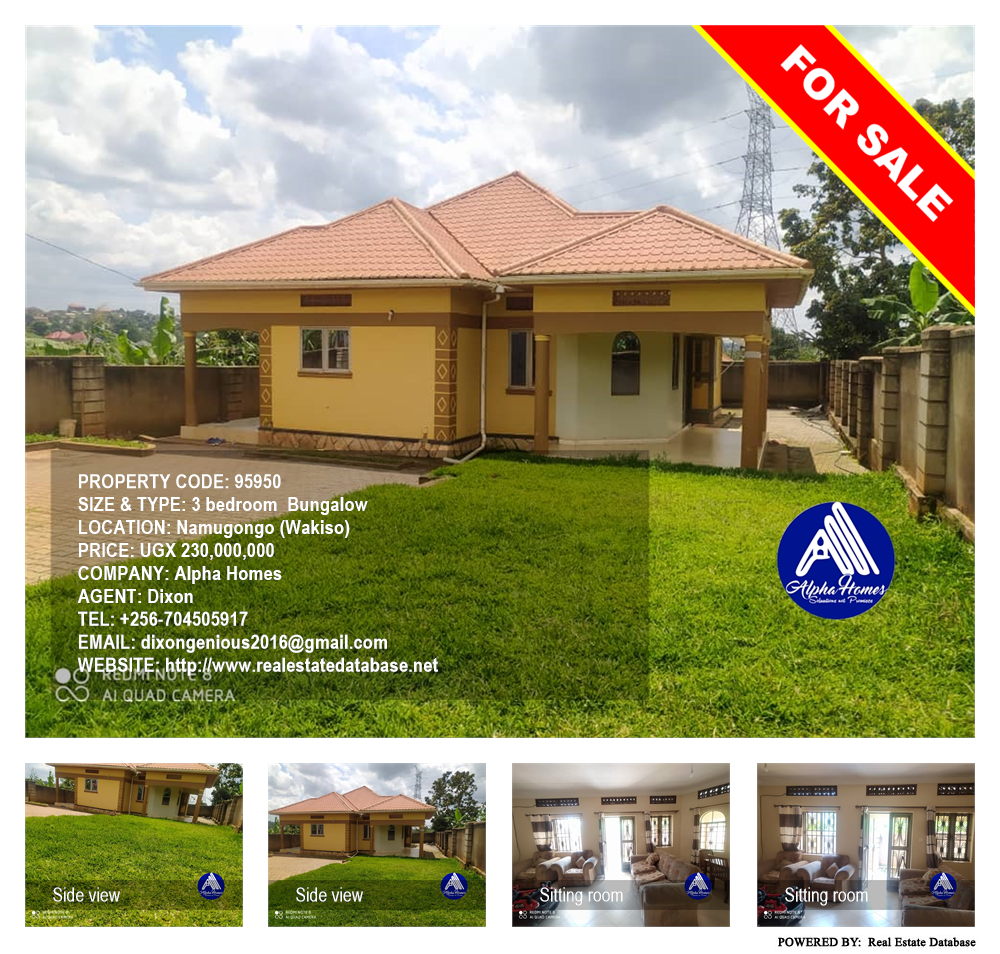 3 bedroom Bungalow  for sale in Namugongo Wakiso Uganda, code: 95950