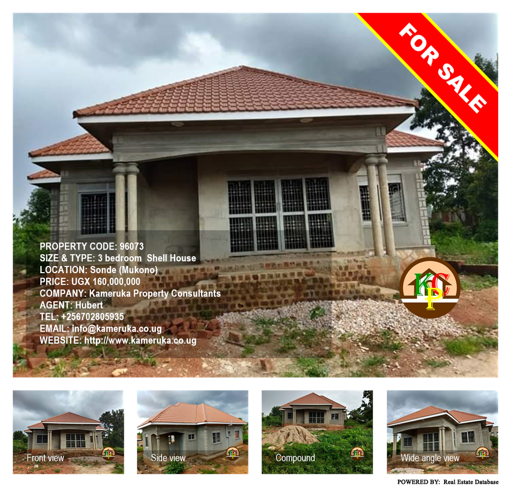 3 bedroom Shell House  for sale in Sonde Mukono Uganda, code: 96073