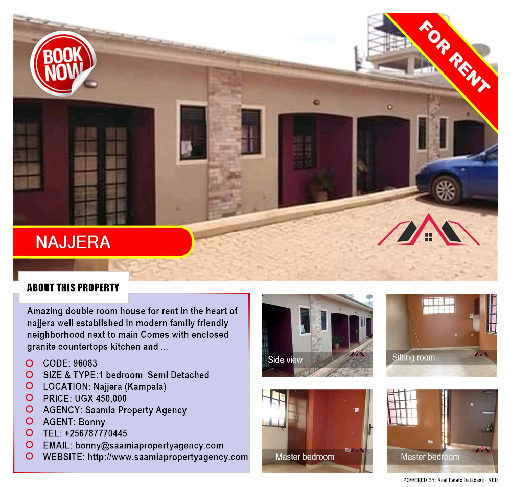 1 bedroom Semi Detached  for rent in Najjera Kampala Uganda, code: 96083