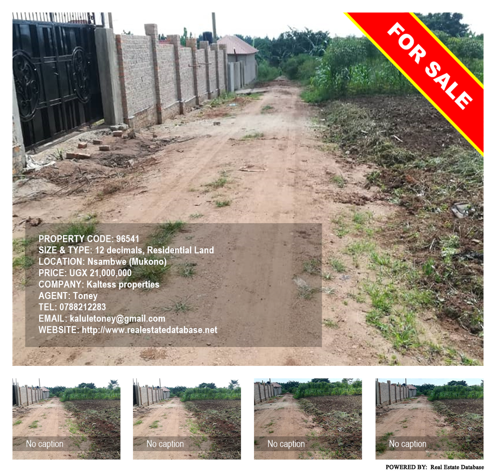 Residential Land  for sale in Nsambwe Mukono Uganda, code: 96541