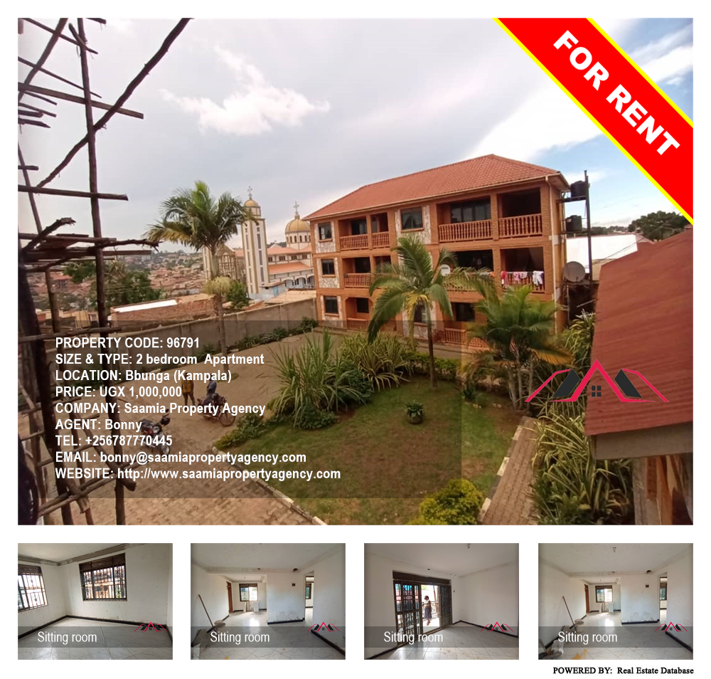 2 bedroom Apartment  for rent in Bbunga Kampala Uganda, code: 96791