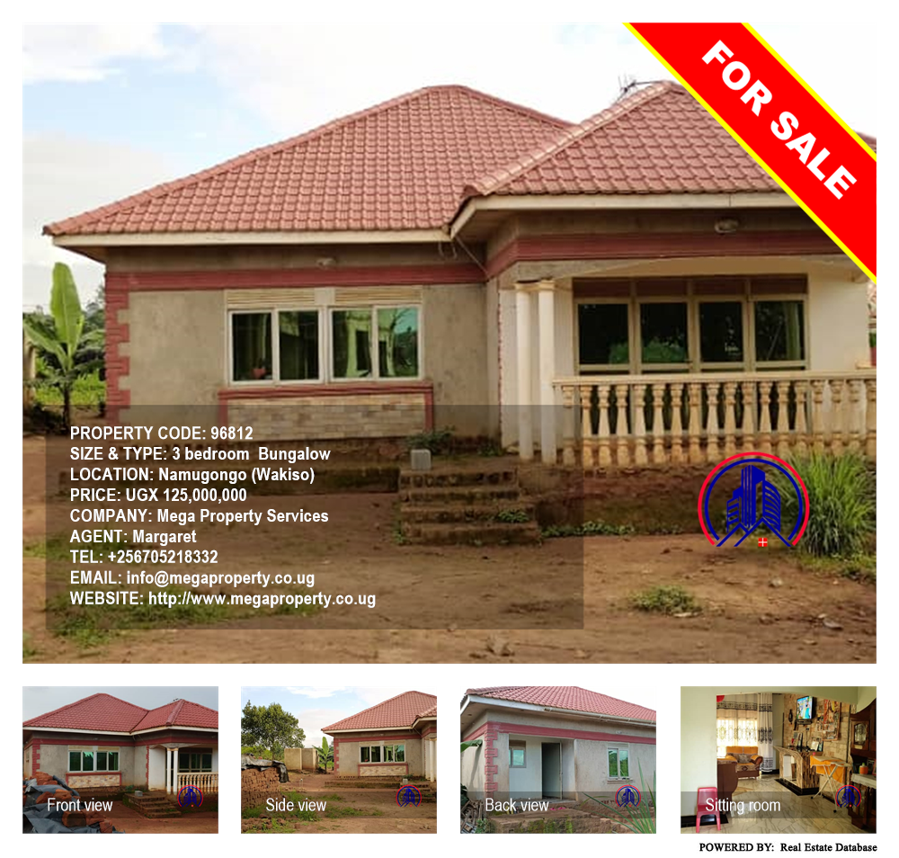 3 bedroom Bungalow  for sale in Namugongo Wakiso Uganda, code: 96812