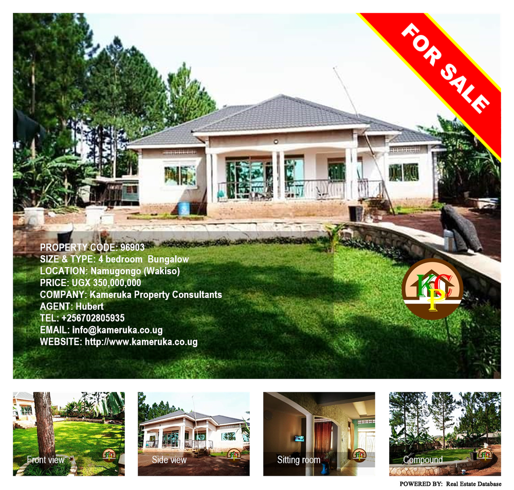 4 bedroom Bungalow  for sale in Namugongo Wakiso Uganda, code: 96903